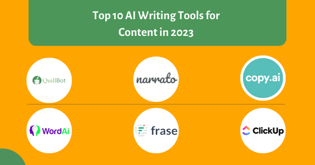 Top 10 AI Writing Tools for Content in 2023